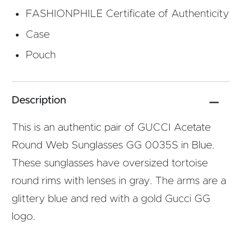 ❌️SOLD❌️🎉Gucci 00G5S Acetate Round Web Sunglasses Unisex - Picture 11 of 11